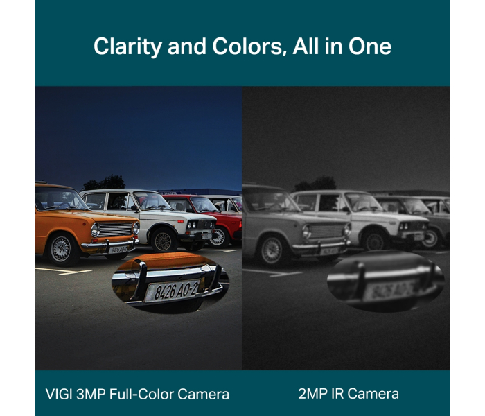 TP‑Link VIGI C330(6MM) 3MP Full‑Color Bullet Mikrofon IR/LED 30m H.265+ IP67 PoE